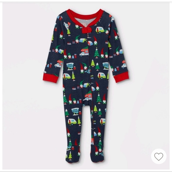 Wondershop Other - NEW! Wondershop Baby holiday gnome flannel matching family footed pajama